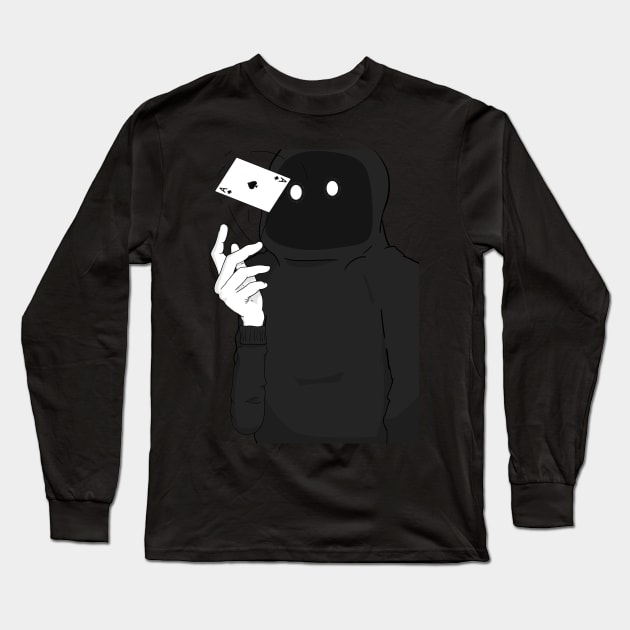 Cardistry In A Hood: Version Three Long Sleeve T-Shirt by Kajabo